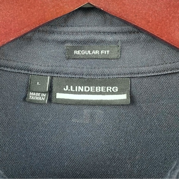 J.Lindberg Blue Matt Regular Fit Short Sleeve Pique Polo Shirt Size L - Picture 6 of 7